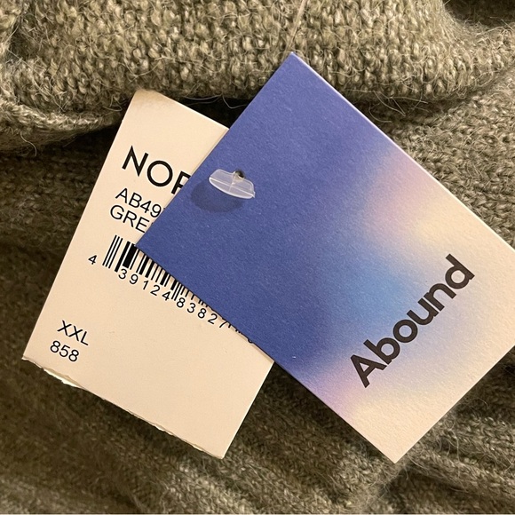 ABOUND COZY POLO SWEATER IN GREEN LICHEN IN SIZE XXL NWT - Picture 8 of 10